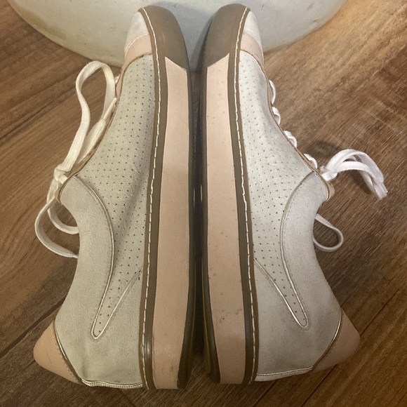 Cole Haan Nike Air G Series Lace Up Suede Leather Sneaker tan & rose gold size 6 - Picture 5 of 12